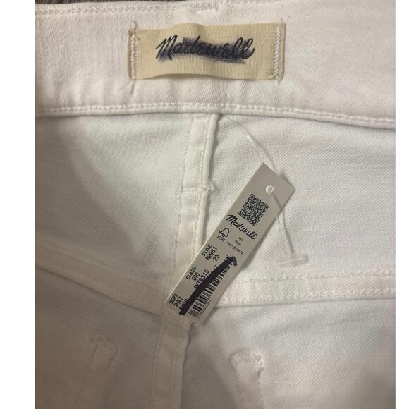 NWT Madewell Mid-Rise Kick Out Jeans In Pure White Size 23 - Picture 6 of 9